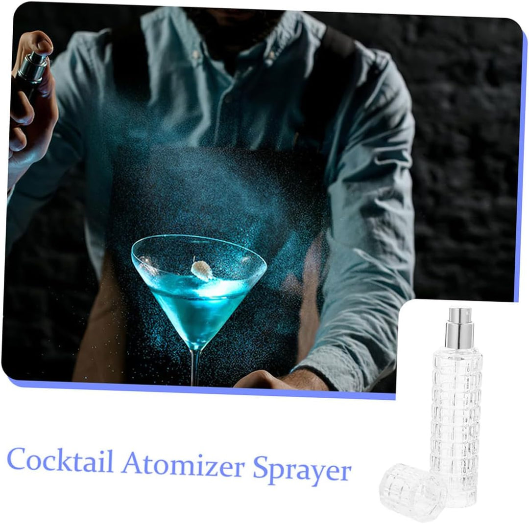 NUOBESTY Nachfüllbare Kristallglas Sprühflasche 12.3x2.8cm 2 Stück Cocktailzerstäuber für Bar Party