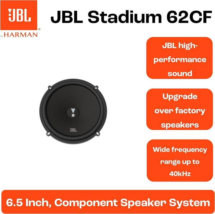 JBL Stadium 62CF 2-Wege Auto Soundsystem - 330 Watt Komponenten Auto Lautsprecher Boxen Set mit 165m
