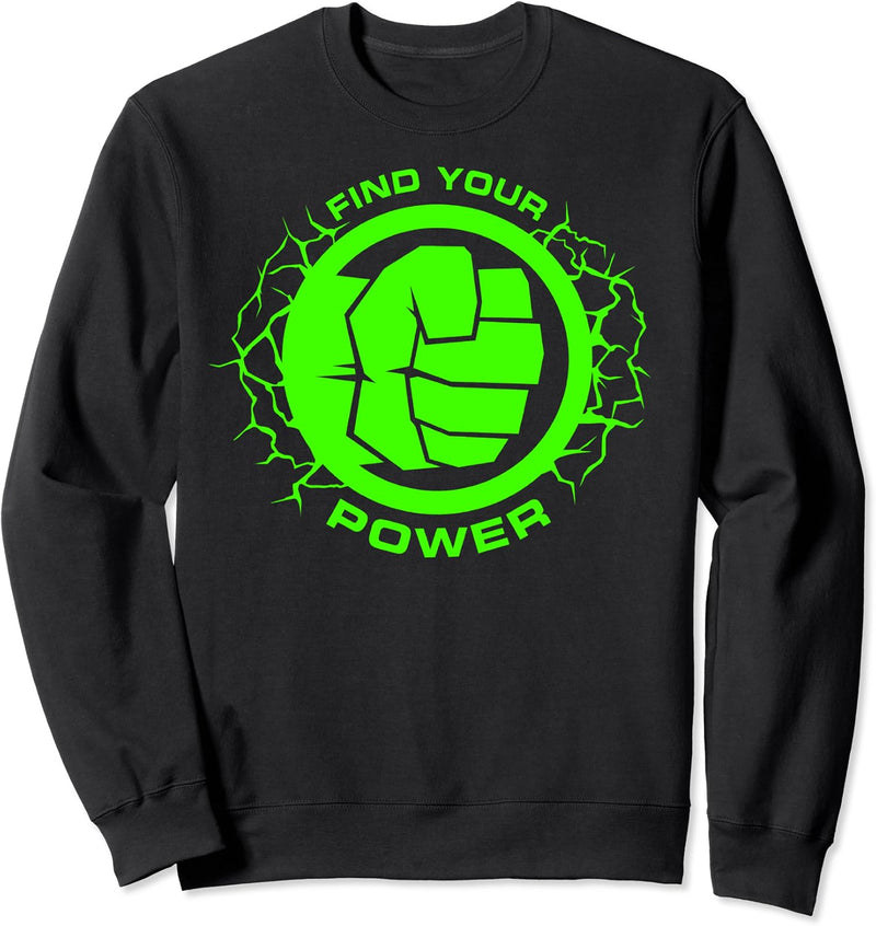 Marvel Hulk Find Your Power Simple Logo Sweatshirt
