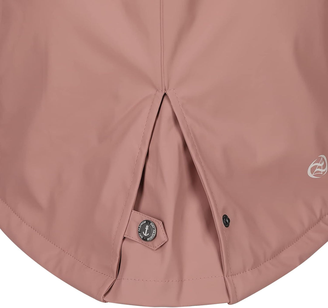 Dry Fashion Damen Regenmantel Malmö - Frauen Regenjacke Jacke mit Kapuze Lang Winddicht Wasserdicht