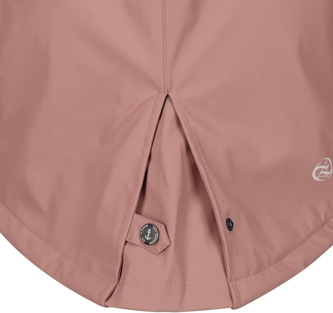 Dry Fashion Damen Regenmantel Malmö - Frauen Regenjacke Jacke mit Kapuze Lang Winddicht Wasserdicht
