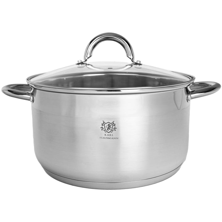 Edelstahl Topf - 5L - Ø 24 cm - Kochtopf Induktion für alle Herdarten Geeignet - Edelstahltopf mit D