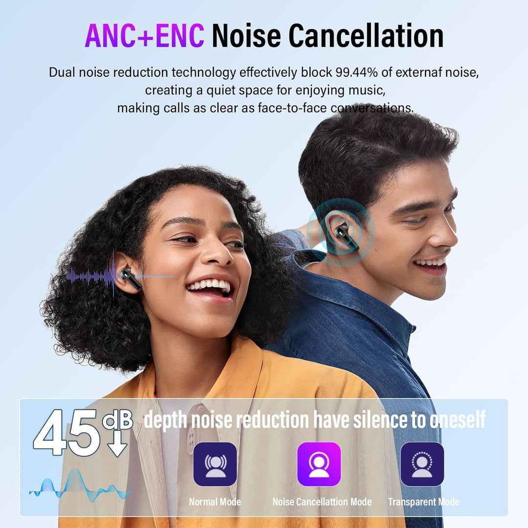 Touchscreen Bluetooth Kopfhörer, 2026 In Ear Kopfhörer Kabellos Bluetooth 5.4 mit ANC+ENC Noise Canc