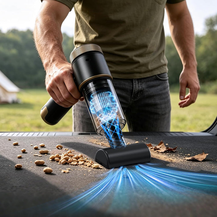 Handstaubsauger Akku 4-in-1 Auto Staubsauger 20000Pa 6000mAh | 4 Funktionen: Saugen, Blasen, Aufpump