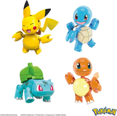 MEGA Pokémon Trainerteam - Pikachu, Bisasam, Glumanda, Schiggy, Hopplo, Chimpep, Memmeon und Wolly u
