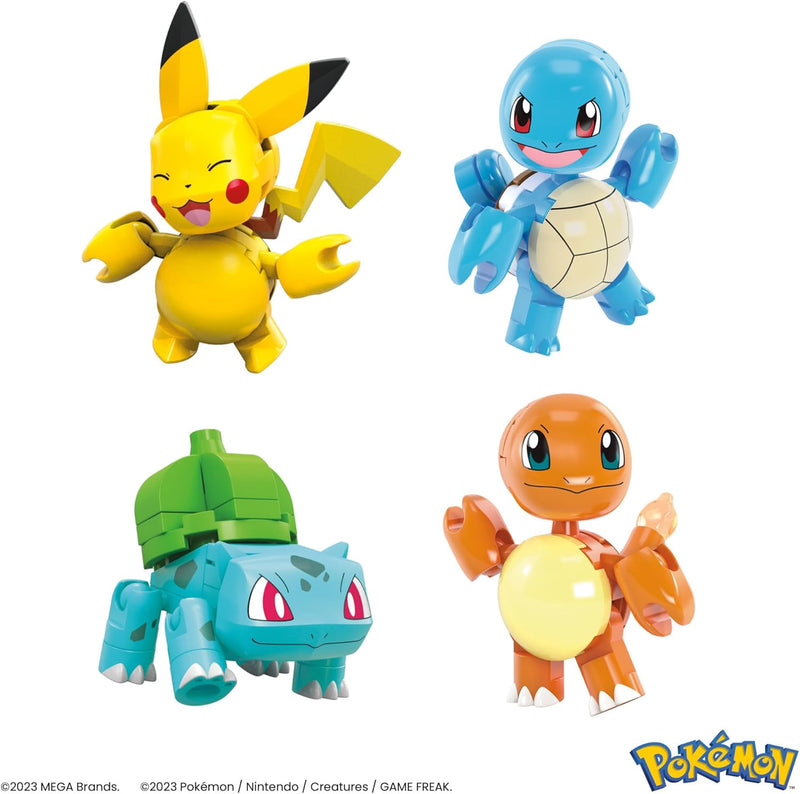 MEGA Pokémon Trainerteam - Pikachu, Bisasam, Glumanda, Schiggy, Hopplo, Chimpep, Memmeon und Wolly u