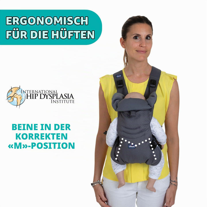 Chicco Easyfit Ergonomischer Babytrage für Neugeborene von der Geburt bis 9 kg, einfache und intuiti
