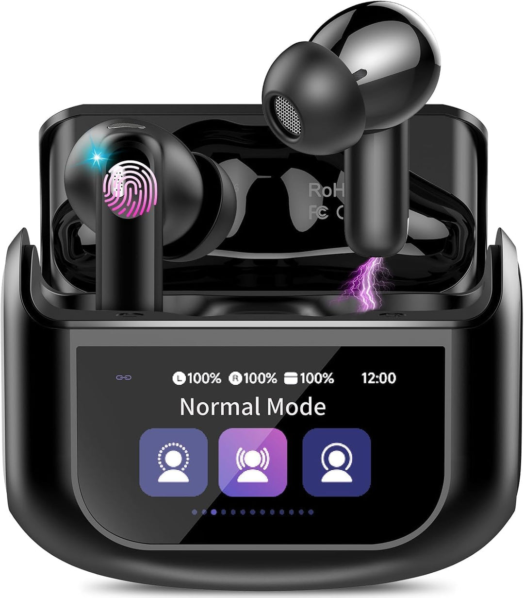 Touchscreen Bluetooth Kopfhörer, 2026 In Ear Kopfhörer Kabellos Bluetooth 5.4 mit ANC+ENC Noise Canc