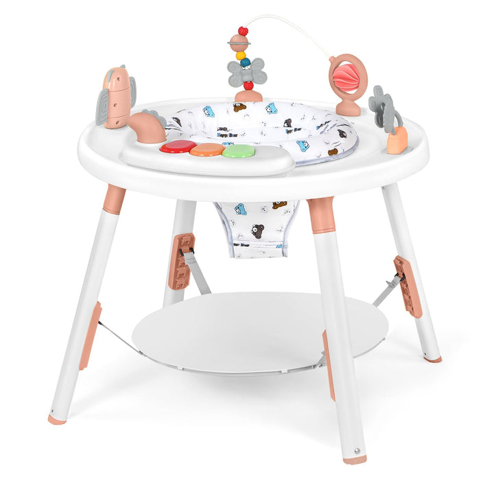 UBRAVOO Baby-Aktivitätszentrum, 3-in-1 Baby Lauflernhilfe mit abnehmbaren Spielzeugen und 360° Drehb