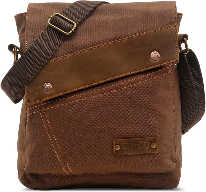 DORRISO Herren Umhängetasche Mode Leinwand Schultertasche Reise Schultertaschen Leicht Kuriertasche