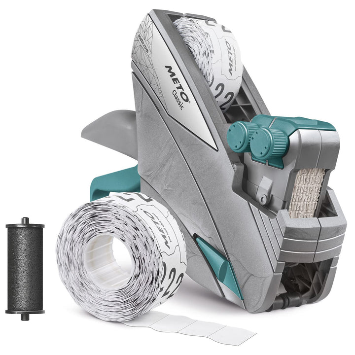 Meto Classic M Preisauszeichner Set – Preis, Rabatt (2-zeilig, 20-stellig, 26x16 mm Etiketten, sofor