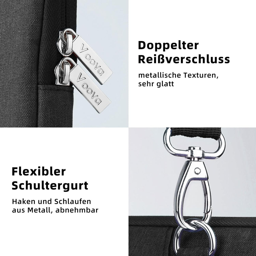 Voova Laptoptasche Tasche 13 13,3 14 Zoll Notebook Schultertasche Notebooktasche Umhängetasche Trage