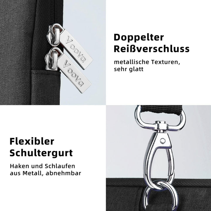 Voova Laptoptasche Tasche 13 13,3 14 Zoll Notebook Schultertasche Notebooktasche Umhängetasche Trage