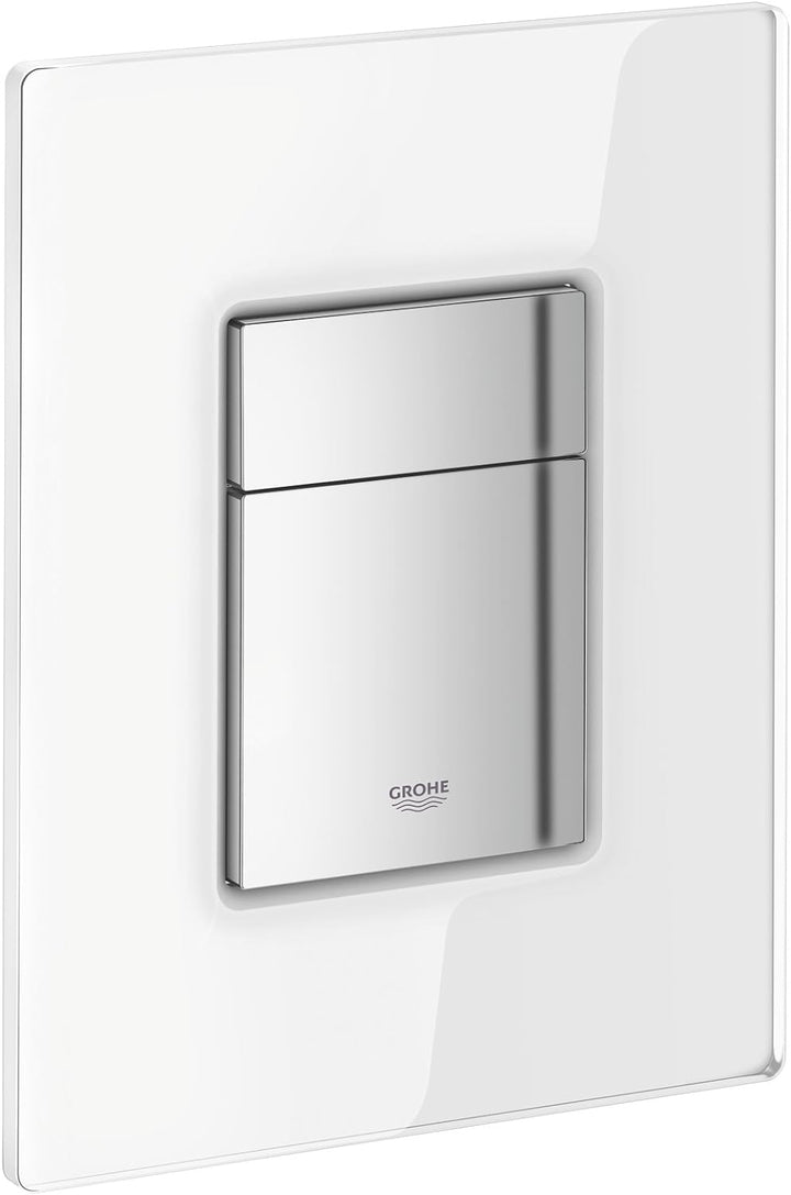 GROHE Skate Cosmopolitan Sanitärsysteme - Abdeckplatte (mit Glasoberfläche) moon white, 38845LS0 Kla