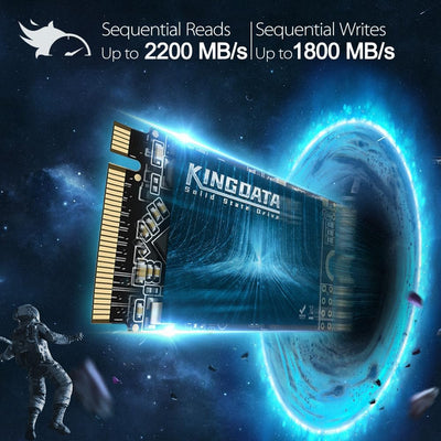 KINGDATA M.2 2242 SSD 512GB NVMe PCIe Gen3 x 4 Internal Solid State Drive, 3D NAND TLC, Gaming SSD,