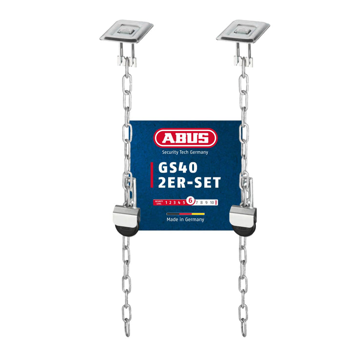 ABUS Gitterrostsicherung GS40 - Schutz für Kellergitter und Kunststofflichtschächte - mit variabler