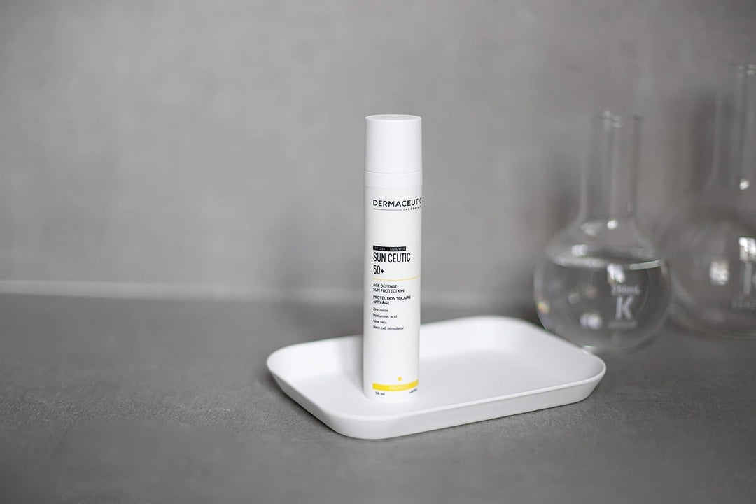 Dermaceutic Sun Ceutic 50+ - Protección solar antienvejecimiento con filtro UV, ácido hialurónico, A