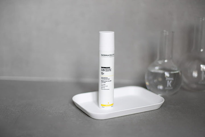 Dermaceutic Sun Ceutic 50+ - Protección solar antienvejecimiento con filtro UV, ácido hialurónico, A