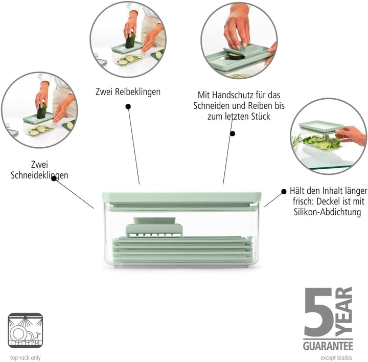 Brabantia Tasty+ Hobel- und Reibe-Set, Jadegrün