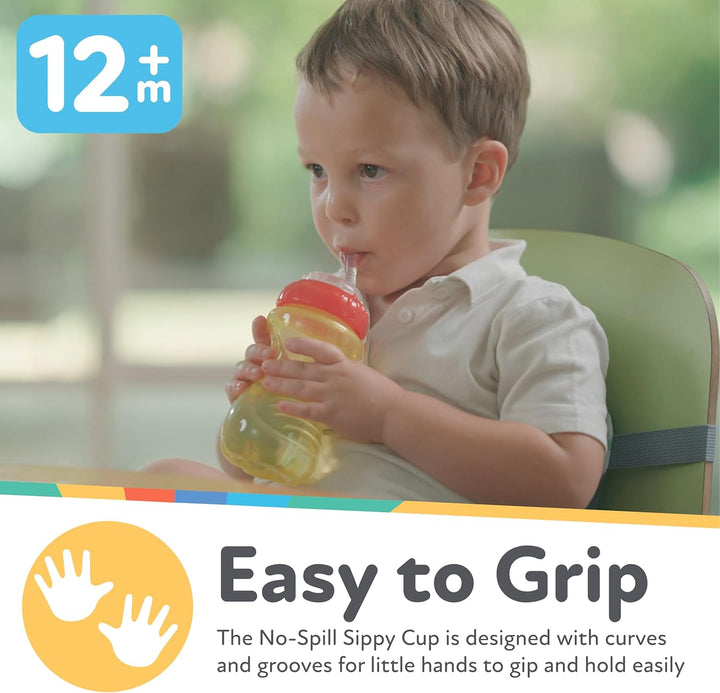 Nuby Trinkbecher für Mädchen, mit flexiblem Strohhalm, 284 ml, 3 Stück, Girls