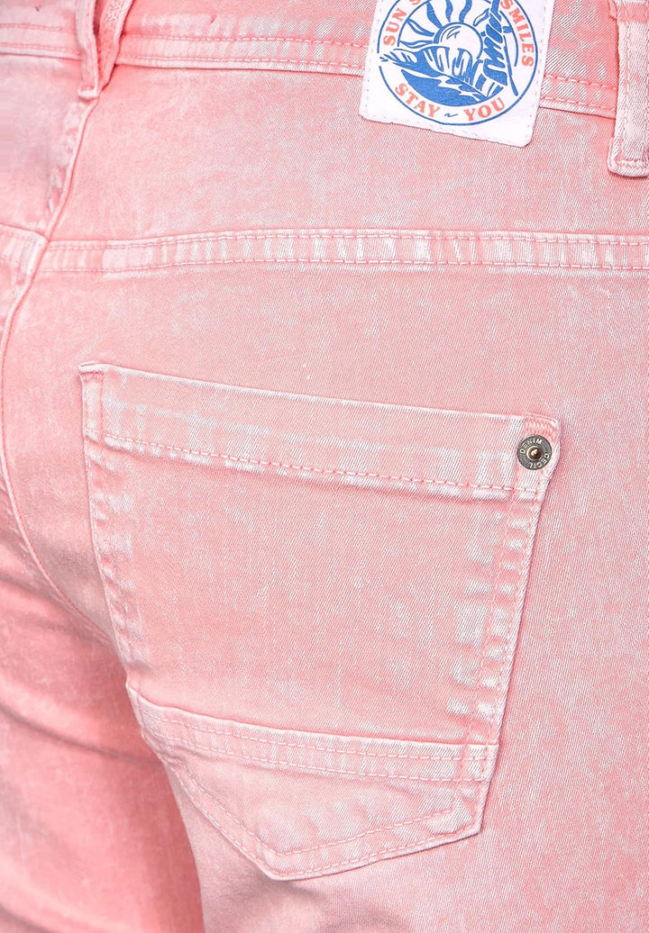 Cecil Damen Loose Fit Hose in 7/8 34W / 26L Soft Neon Pink, 34W / 26L Soft Neon Pink