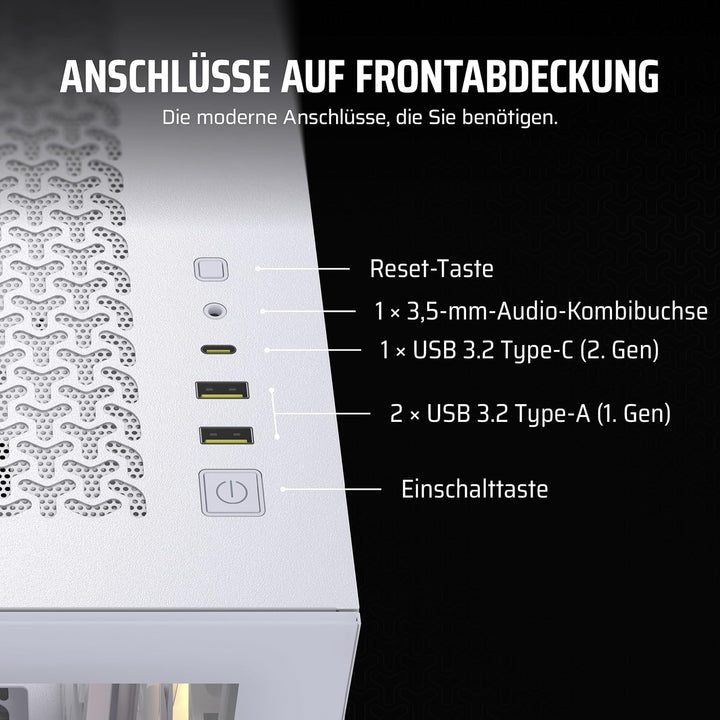 CORSAIR 3500X ARGB Mid-Tower ATX PC-Gehäuse - Gehärtetes Panorama-Glas - Umgekehrte Verbindung Mothe