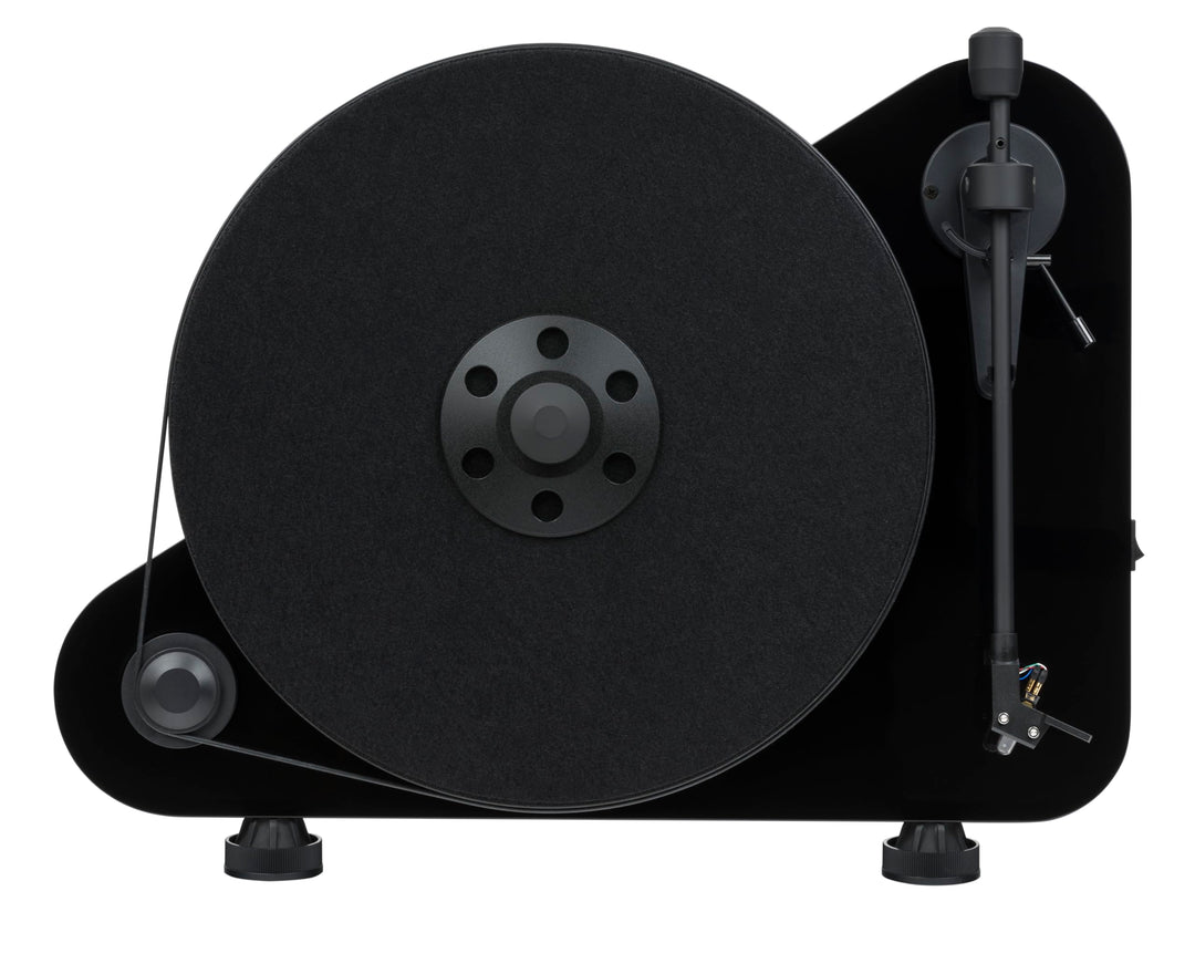 Pro-Ject VT-E R BT, Vertikaler „Plug & Play“ Plattenspieler mit Wireless Audio Streaming (Schwarz),