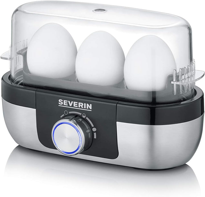 SEVERIN Eierkocher für 3 Eier mit elektronischer Kochzeitüberwachung, inkl. Messbecher mit Eierstech