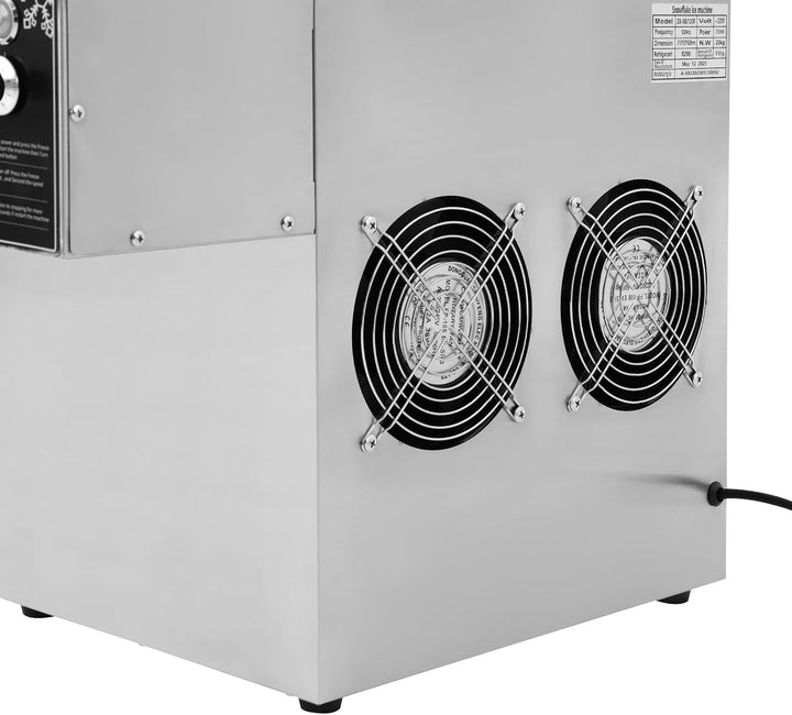 Schneeflocken-Eismaschine 750W | 120kg/Tag | 8 Geschwindigkeiten | 2x 5L Edelstahlbehälter | Für Bin