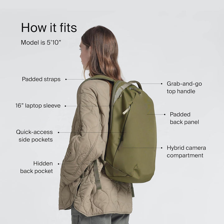 Urth Norite 24L Modularer Rucksack + 11,3L Kameraeinsatz – Wasserabweisende, diebstahlsichere, recyc