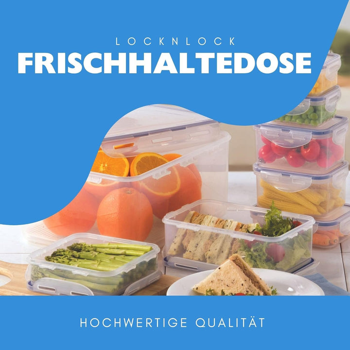 LocknLock Dosen 24 STÜCK HPL886 Vorratsdosen mit Griff und Ablaufgitter 10 L Masse (LxBxH): 295 x 23