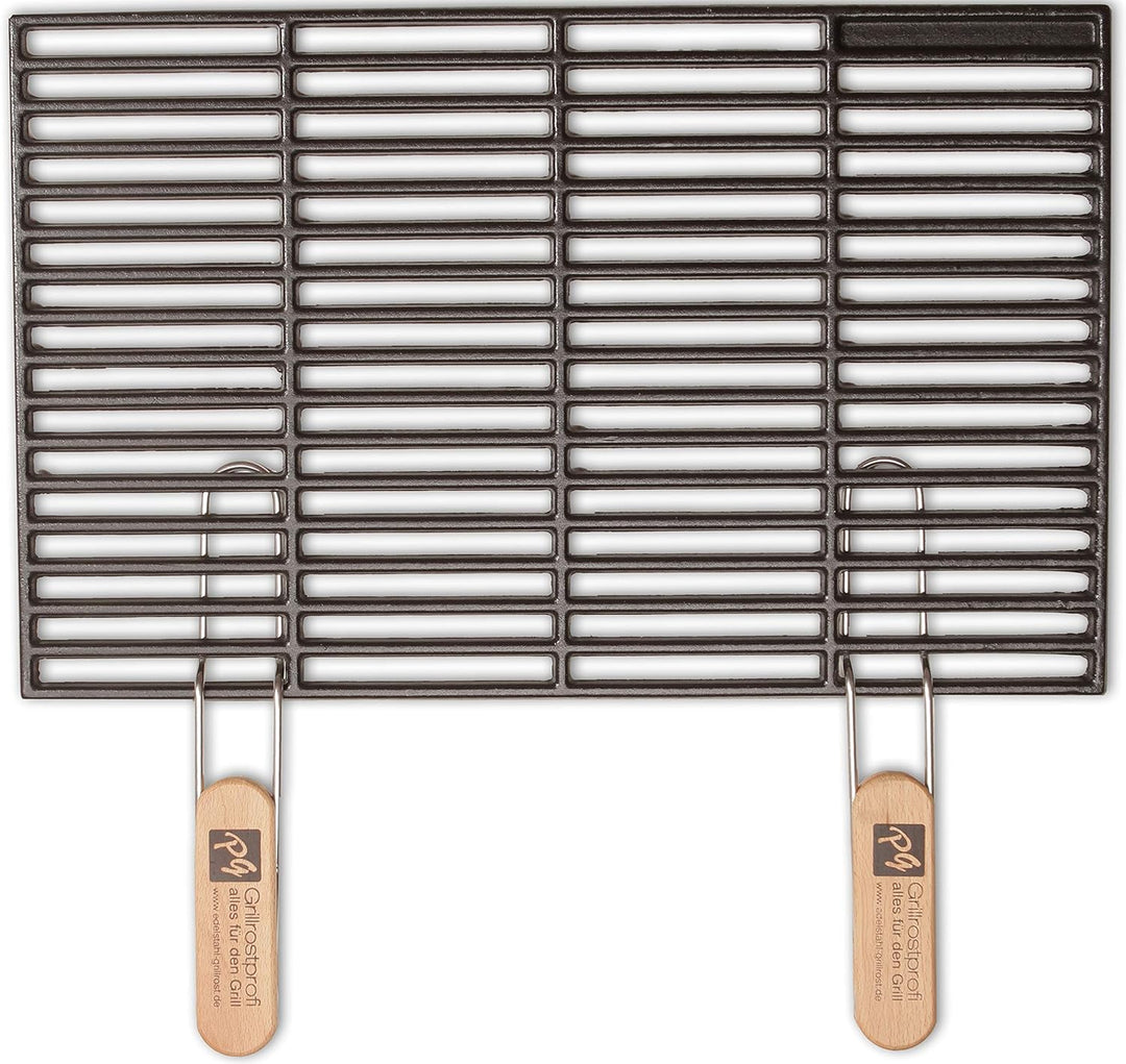 Grillrostprofi Gusseisen-Grillrost 54 x 34 cm mit abnehmbaren Handgriffen