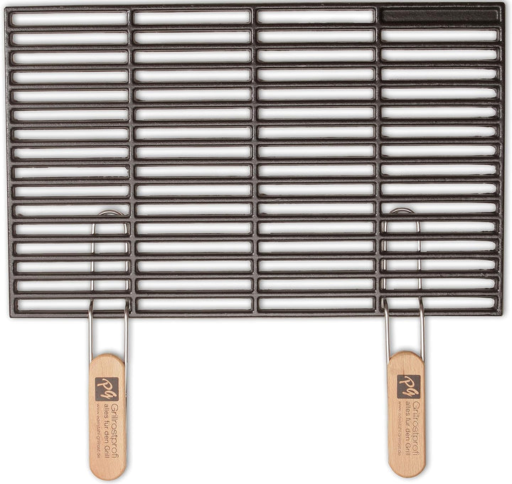 Grillrostprofi Gusseisen-Grillrost 54 x 34 cm mit abnehmbaren Handgriffen