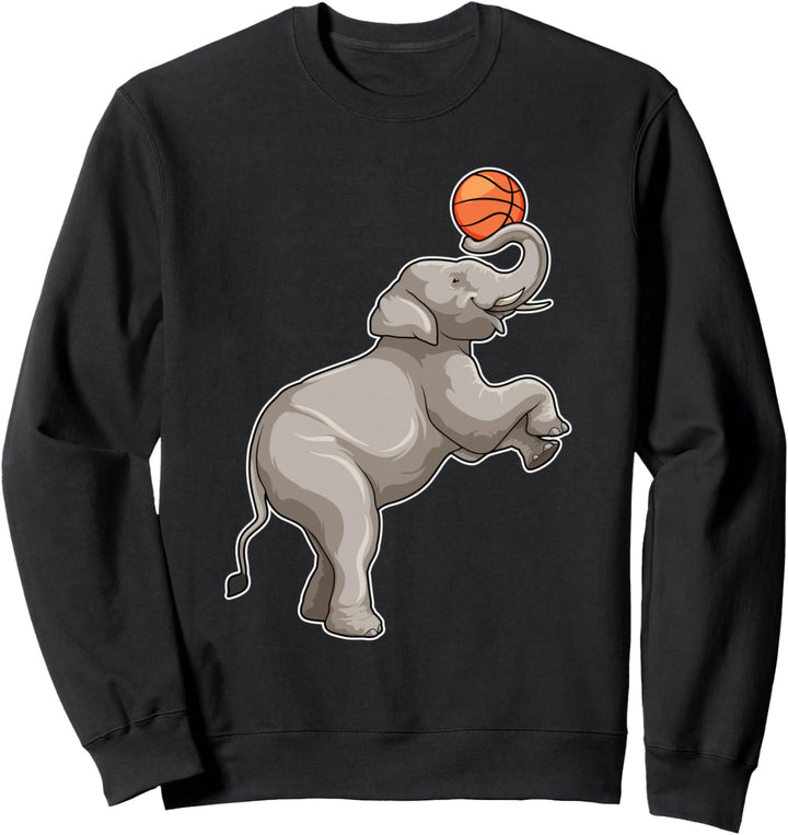 Elefant Basketball Basketballspieler Sport Sweatshirt