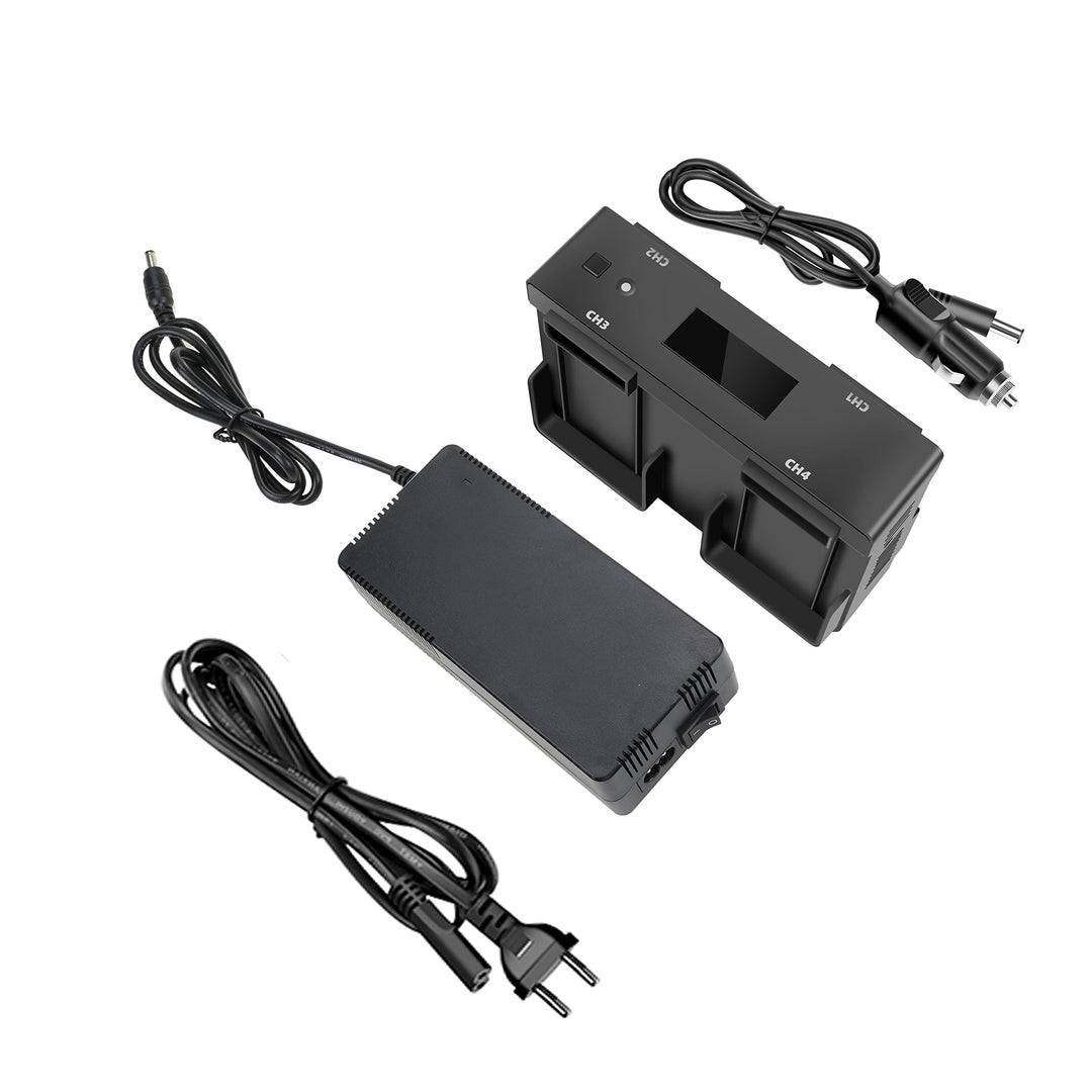 LYONGTECH 5 in 1 Akku Wand Ladegerät und Autoladegerät für DJI Mavic 2 Pro/Zoom Drohne, lädt 4 Batte