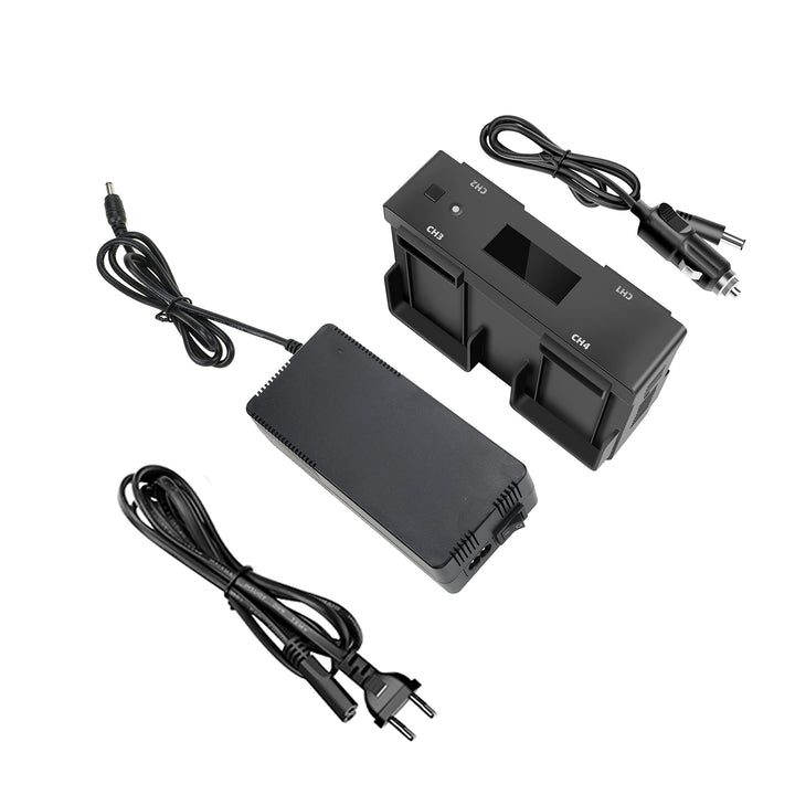 LYONGTECH 5 in 1 Akku Wand Ladegerät und Autoladegerät für DJI Mavic 2 Pro/Zoom Drohne, lädt 4 Batte