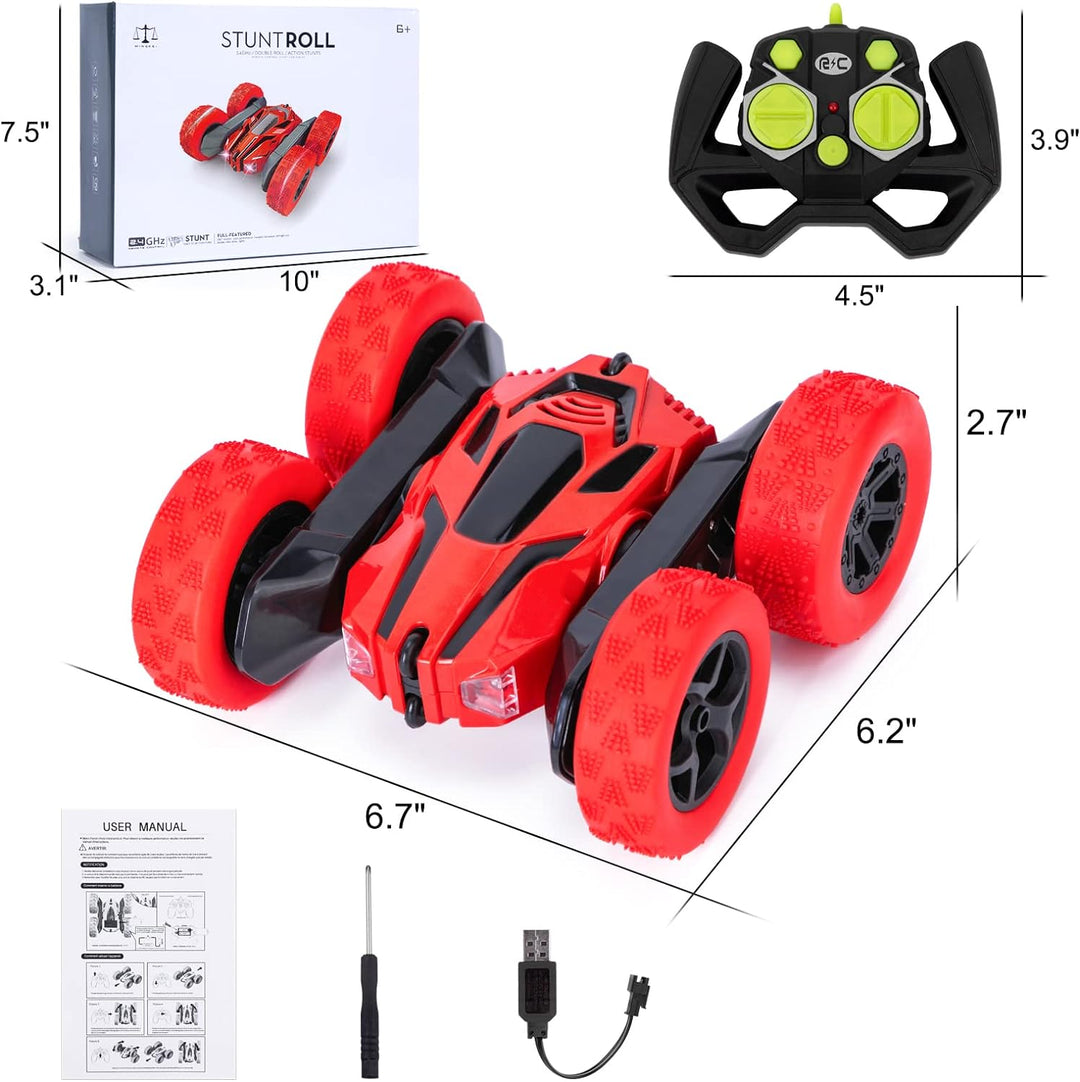 Ferngesteuertes Auto für Kinder RC Stunt Auto 4WD 2.4 Ghz Fernbedienung 360° Flip RC Auto Offroad mi