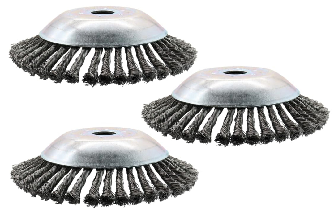 SECURA 3X Bürstenkopf Unkrautbürste für Motorsense Freischneider 25,4mm Bohrung 200mm Ø 3 200mm, 3 2