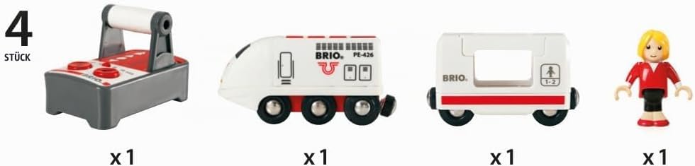 BRIO World 33884 Batterie-Dampflok mit Wassertank - Empfohlen ab 3 Jahren &amp; World 33510 IR Express R