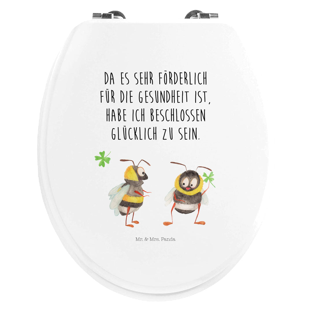 Mr. &amp; Mrs. Panda Motiv WC Sitz Hummeln mit Kleeblatt - Geschenk, Tiermotive, Tiere, Gute Laune, Klob