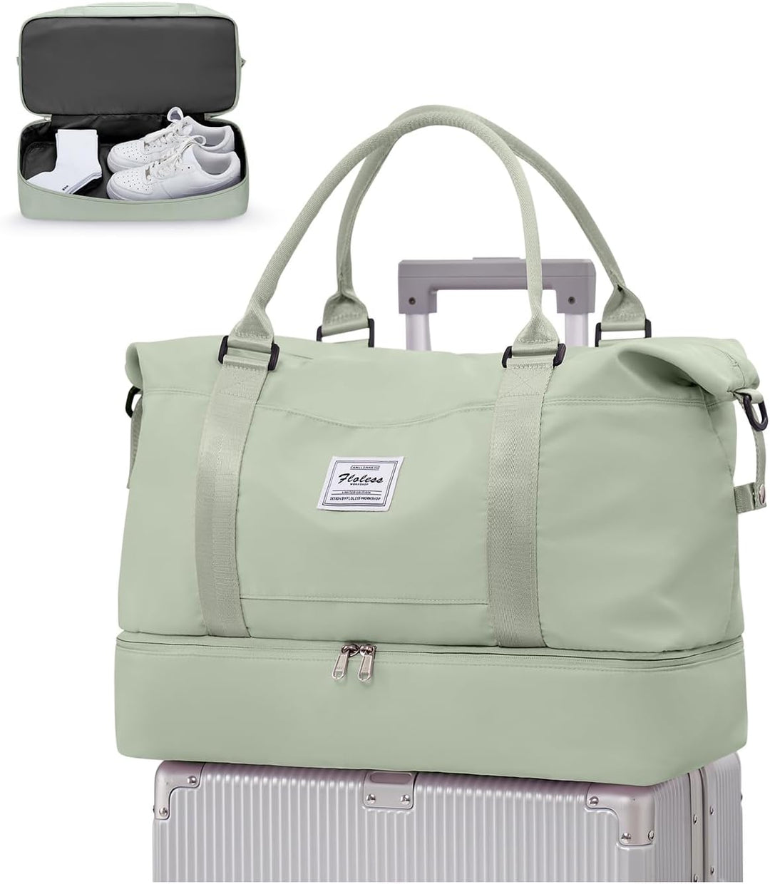 WEPLAN Reisetasche Damen Handgepäck Tasche Easyjet 45x36x20 für Flugzeug Tasche Weekender Damen Trav
