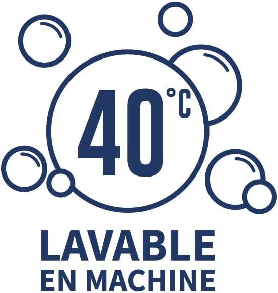 Blau Câlin 2er-Set Kissen mit festem Komfort 'Alaska', super Füllung, Hülle aus 100% Perkal-Baumwoll