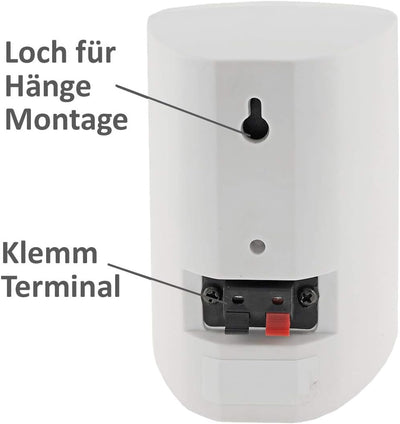 ChiliTec 2-Wege Lautsprecher Weiss Paar Wand-Lautsprecher für HiFi Stereoanlage Heimkino 40Watt 8Ohm