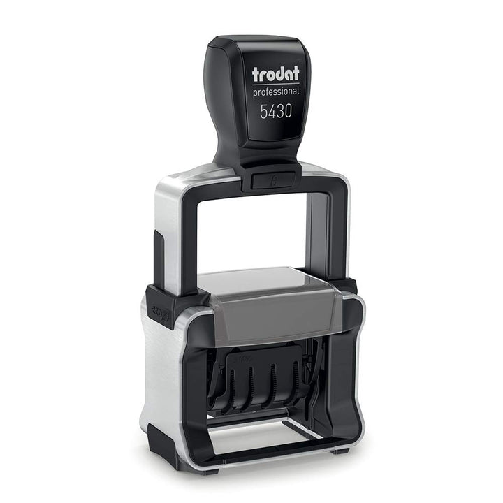 Trodat Professional Datumstempel 5430, selbstfärbend, mit Text Kopie, Abdruck 41 x 24 mm, Blau und R