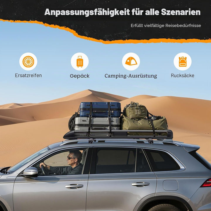 Universal Dachgepäckträger Autodachträger Gepäckträger 127 * 97cm Reling Gepäckträger mit Einer maxi