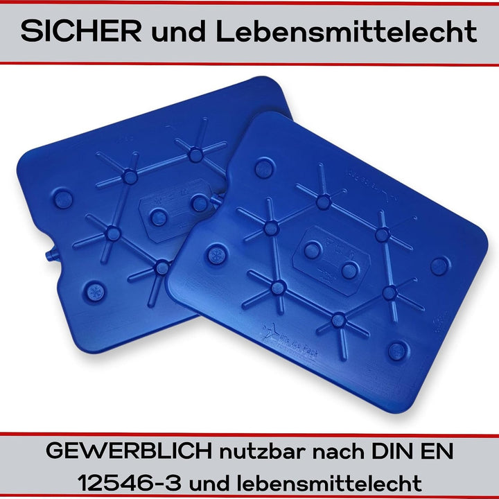 ToCi XXL Kühlakku 8er Set | Freezeboard (32x25 cm) mit je 800 ml | 8 Blaue Kühlelemente Iceakku für