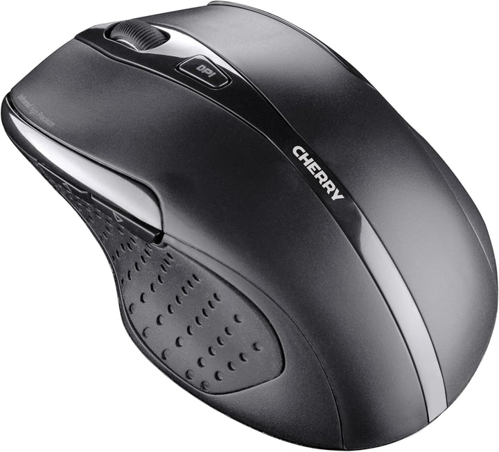 CHERRY MW 3000, Kabellose Ergonomische Maus für Rechtshänder, 2,4 GHz Funk, 6 Tasten, Optischer Sens
