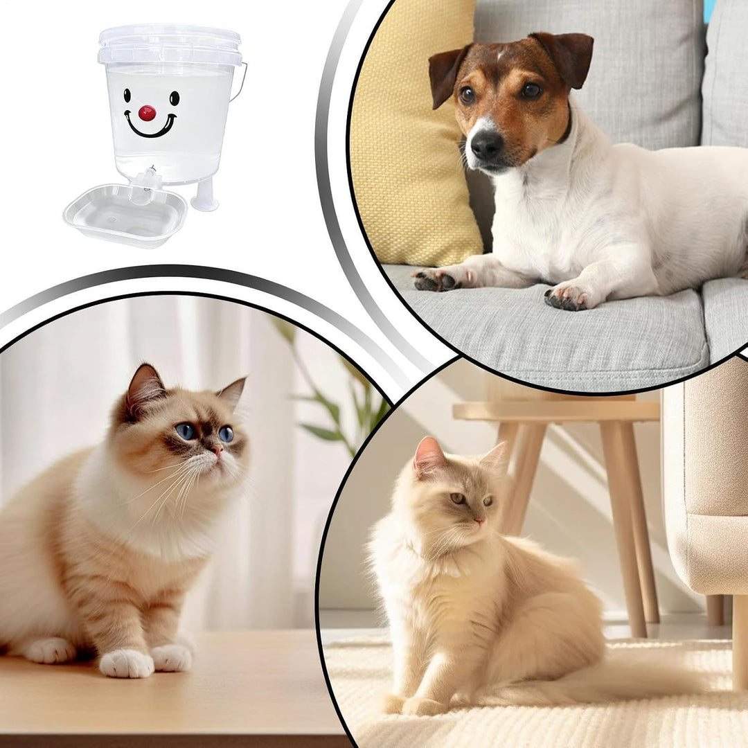 PP Pet Water Dispenser - Automatischer g-ravity auslaufsicherer Napf S/L Grössen | für Hunde Katzen