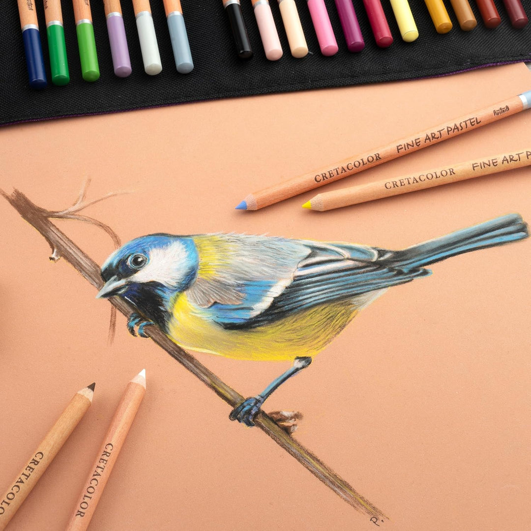 CRETACOLOR Rolletui „Fine Art Pastel“ 29-tlg – Pastellstifte mit Zubehör – Künstlerstifte für Zeichn