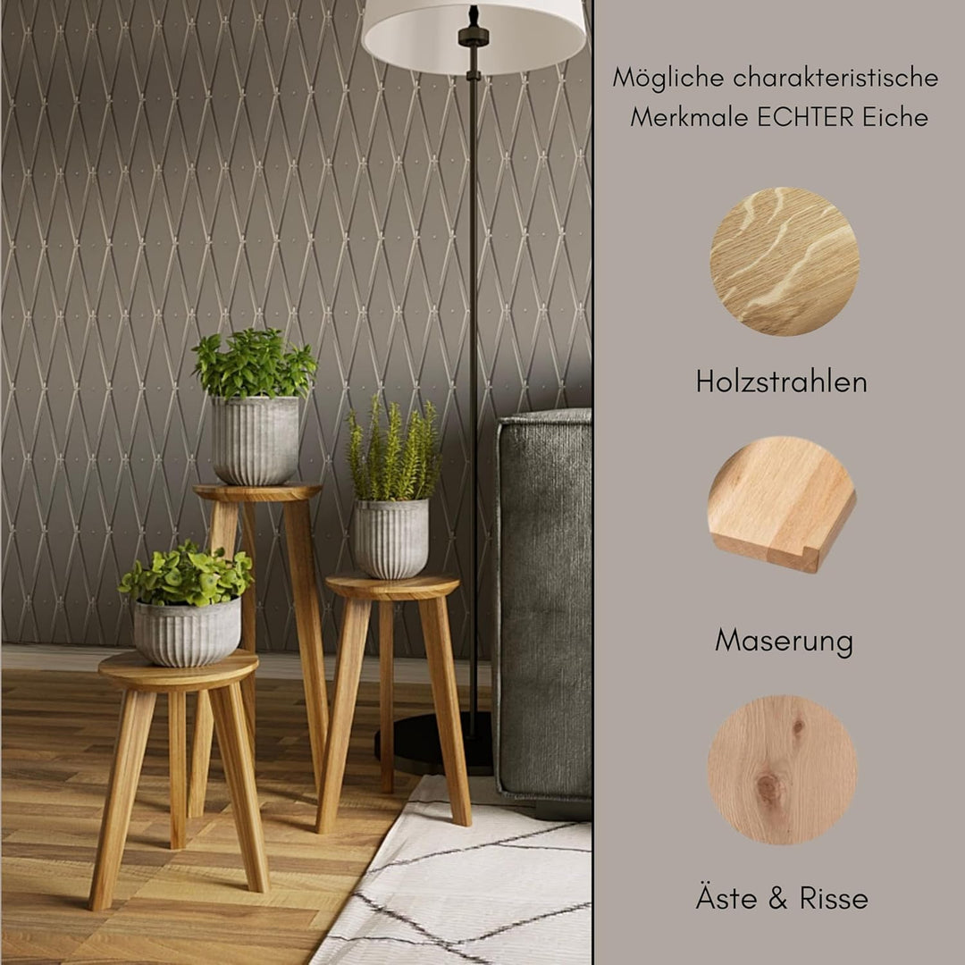 BestLoft.de R Blumenständer Pflanzenständer Blumenhocker Hocker Holz Pflanzenhocker Blumensäule Blum